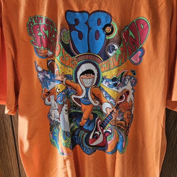 Eskimo Joe's 38th Anniversary Reto Hippie Orange Graphic Tee T Size XL - Picture 3 of 5